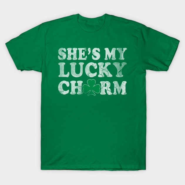 She's My Lucky Charm St Patrick's Day Matching Couples T-Shirt by E